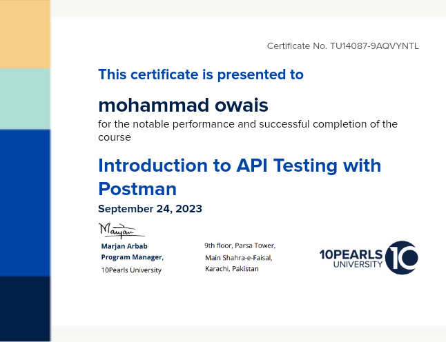 10Pearls University Certificate